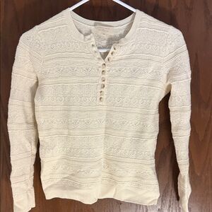 Sezane Lyna Textured Cream Sweater